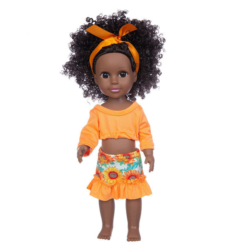 Black Doll 14 Inch Simulation Baby Black Doll