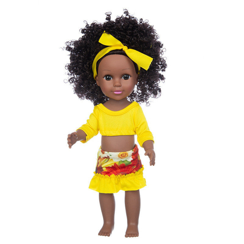 Black Doll 14 Inch Simulation Baby Black Doll