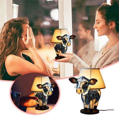 Beautiful Cow Table Lamp Bedside Table Lamp With USB