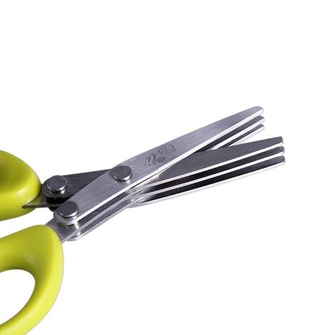 Multifunctional Multi-layer Scissors Stainless Steel Knife Herb Seaweed spice