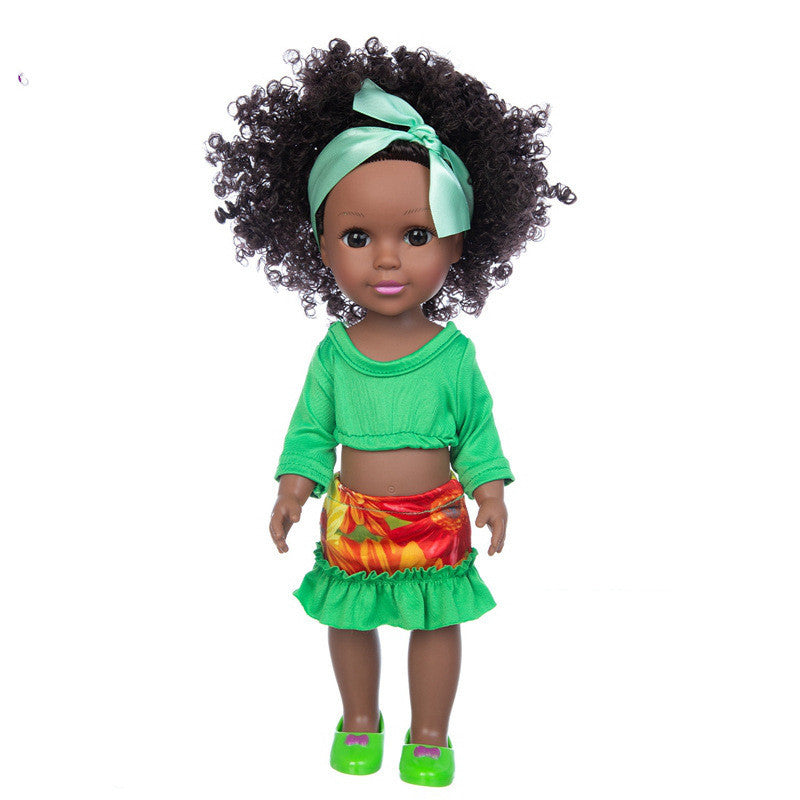 Black Doll 14 Inch Simulation Baby Black Doll