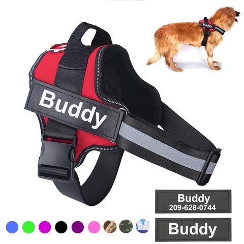 Dog Harness NO PULL Reflective Breathable Adjustable Personalized