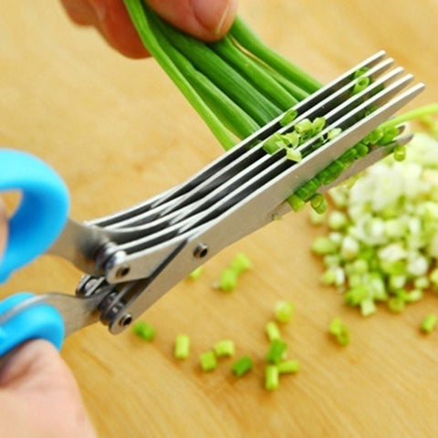 Multifunctional Multi-layer Scissors Stainless Steel Knife Herb Seaweed spice