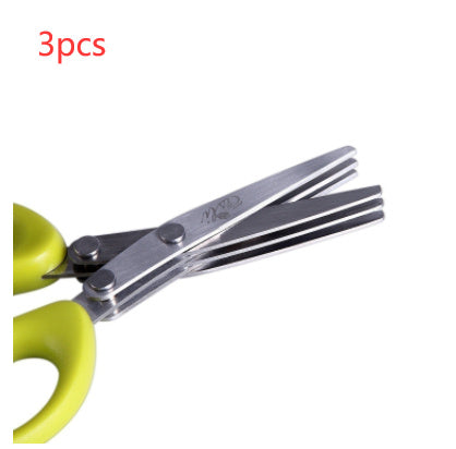 Multifunctional Multi-layer Scissors Stainless Steel Knife Herb Seaweed spice