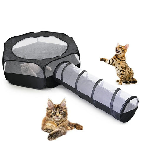 Cat Tunnel With Hair Supplies Cat Removable Foldable Multifunctional