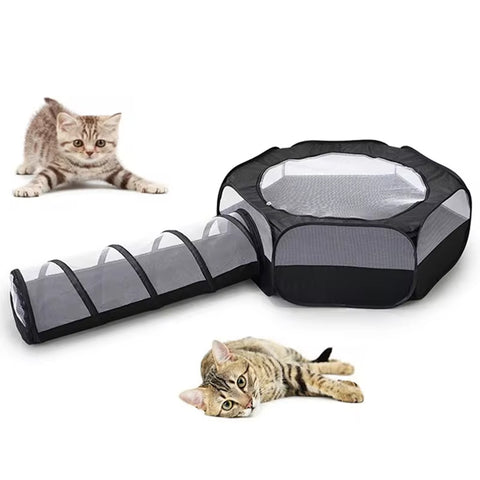 Cat Tunnel With Hair Supplies Cat Removable Foldable Multifunctional